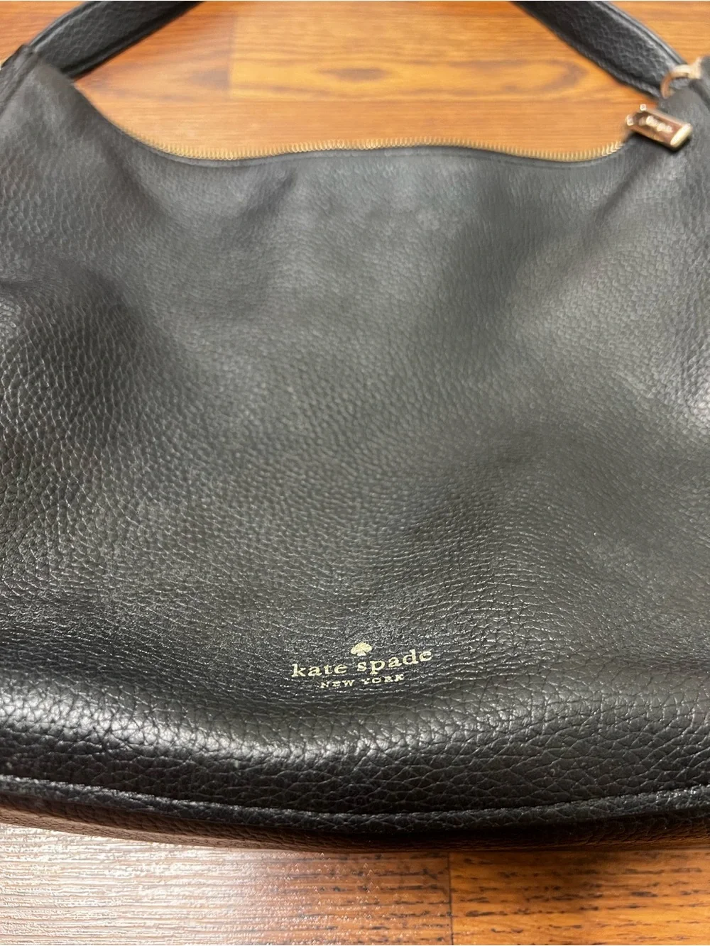 Kate Spade Kailee Shoulder Bag, crafted from black pebbled leather